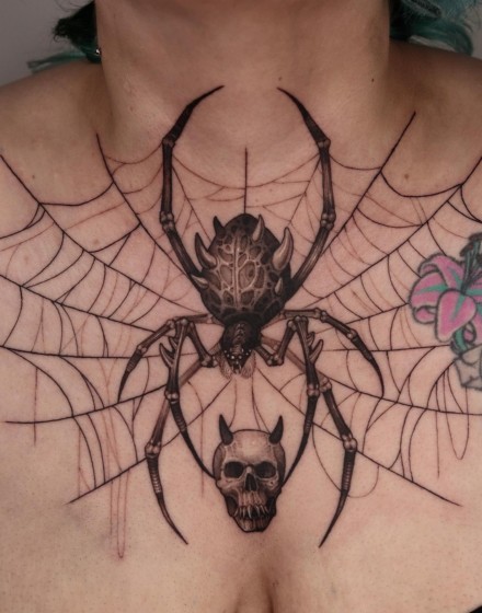 Tattoos of a Spider Web