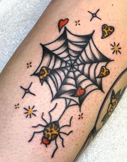 Tattoos of a Spider Web