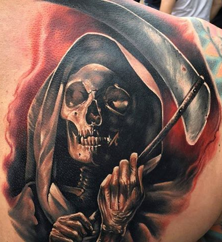 Realism in Grim Reaper Tattoos
