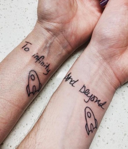 Mother-son tattoos