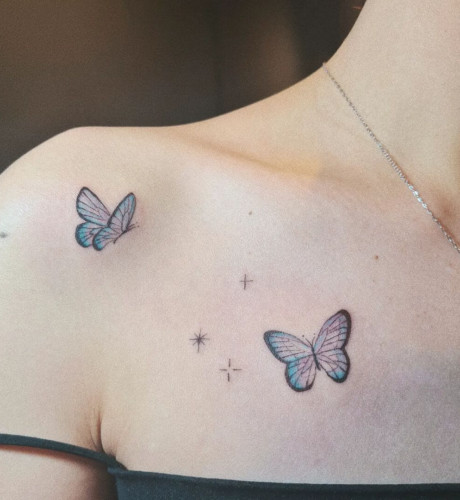 Tattoos With Delicate Butterflies