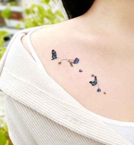 Tattoos With Delicate Butterflies