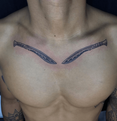 Collarbone Tattoos for Men