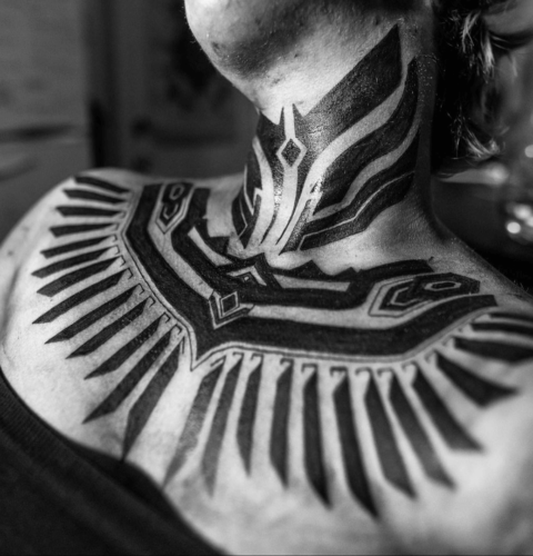Collarbone Tattoos for Men