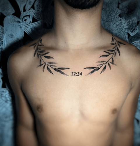 Collarbone Tattoos for Men