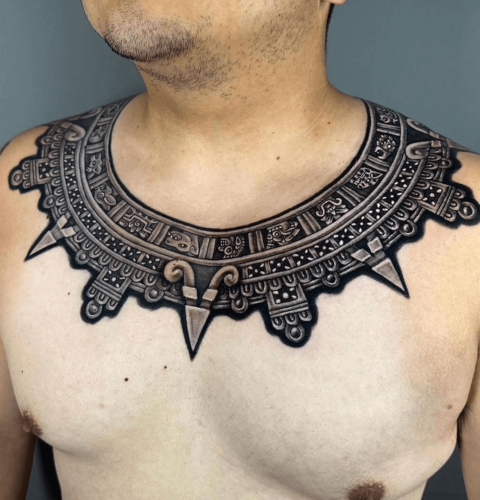 Collarbone Tattoos for Men