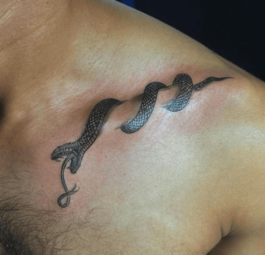 Collarbone Snake Tattoos
