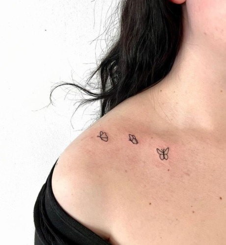Tattoos With Delicate Butterflies