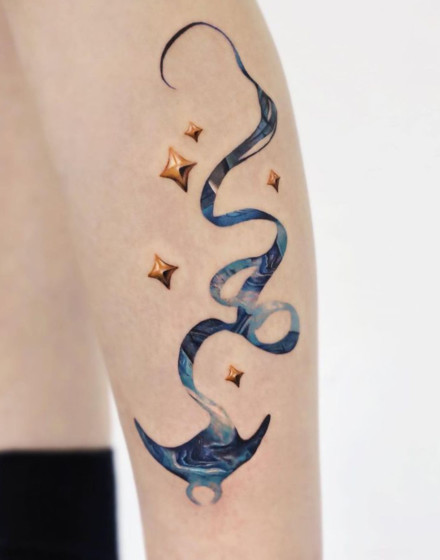 Color Stingray Tattoo