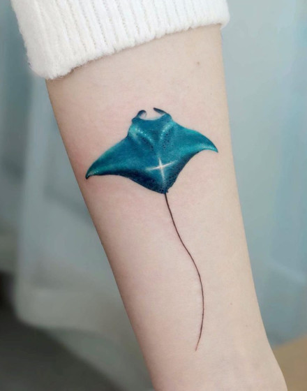 Color Stingray Tattoo