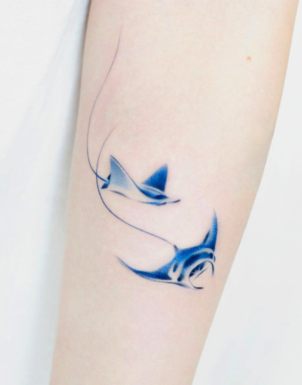 Color Stingray Tattoo