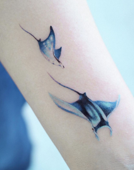 Color Stingray Tattoo