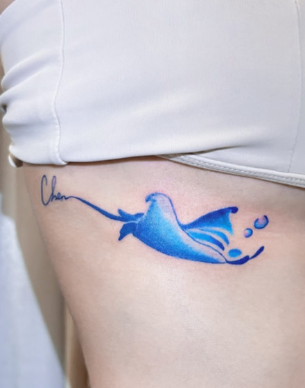 Color Stingray Tattoo