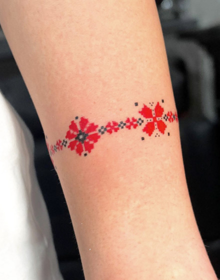 Band Embroidery Tattoo