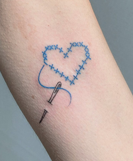 Cross-Stitch Embroidery Tattoo