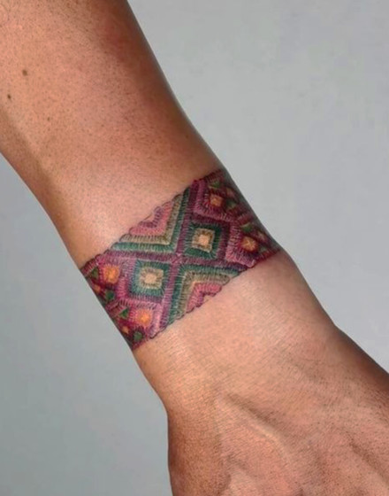 Band Embroidery Tattoo