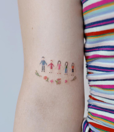 Minimalistic Embroidery Tattoo