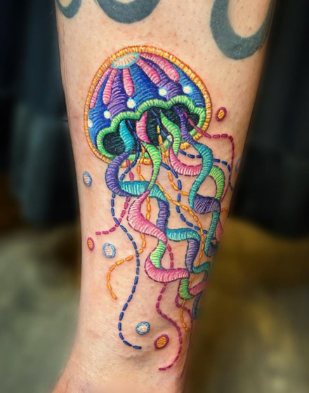 Realistic Embroidery Tattoo