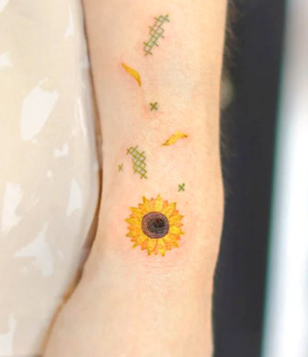 Minimalistic Embroidery Tattoo
