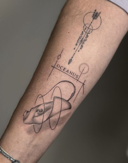 Geometry Stingray Tattoo