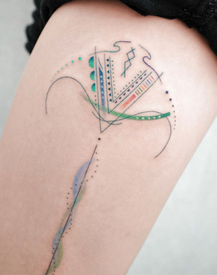 Geometry Stingray Tattoo