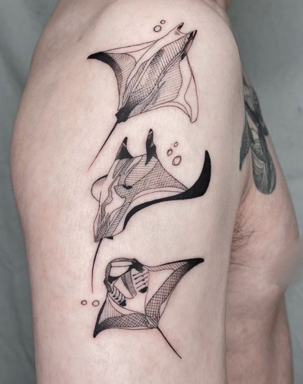 Geometry Stingray Tattoo
