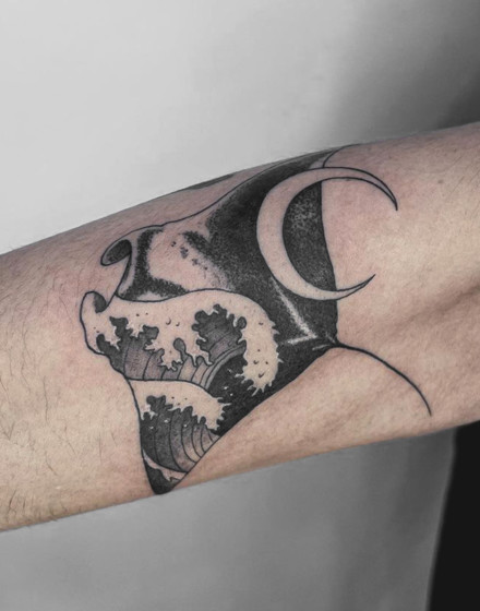 Landscape Stingray Tattoo