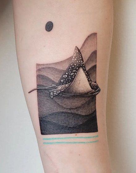 Landscape Stingray Tattoo