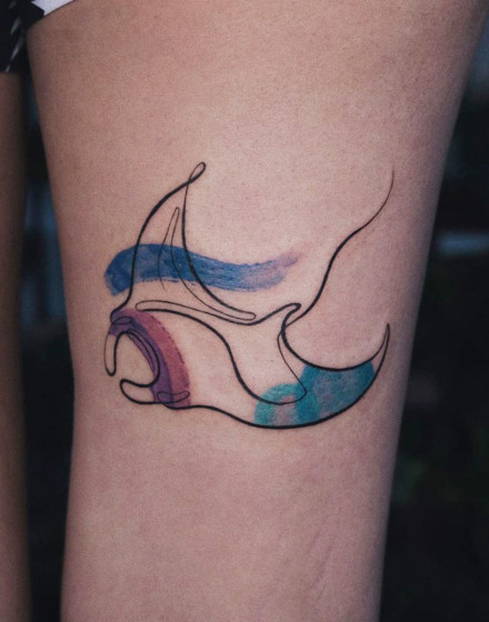 Stingray Tattoo Outline