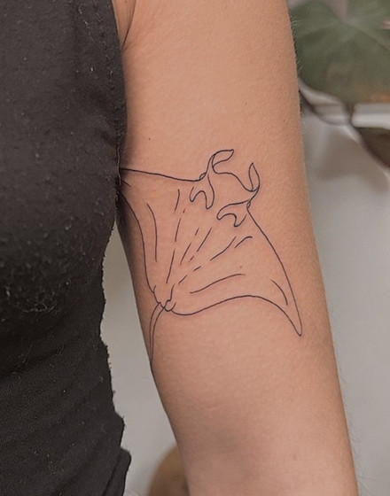 Stingray Tattoo Outline