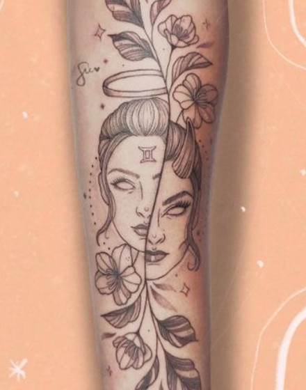 Gemini Arm Tattoo