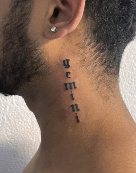 Gemini Neck Tattoo