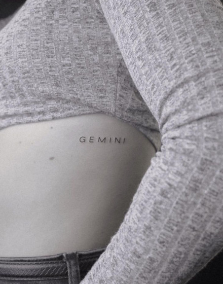 Lettering Gemini Tattoo