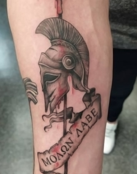 Molon Labe Arrow Tattoo