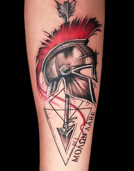Molon Labe Arrow Tattoo