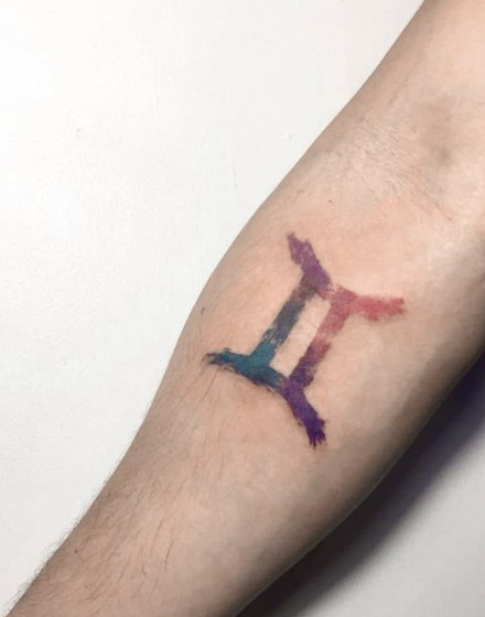 Watercolor Gemini Tattoo