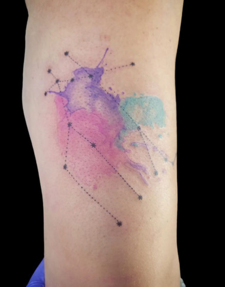 Watercolor Gemini Tattoo