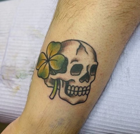 Skull and Shamrock