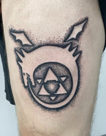 Anime “Fullmetal Alchemist” Ouroboros Tattoo
