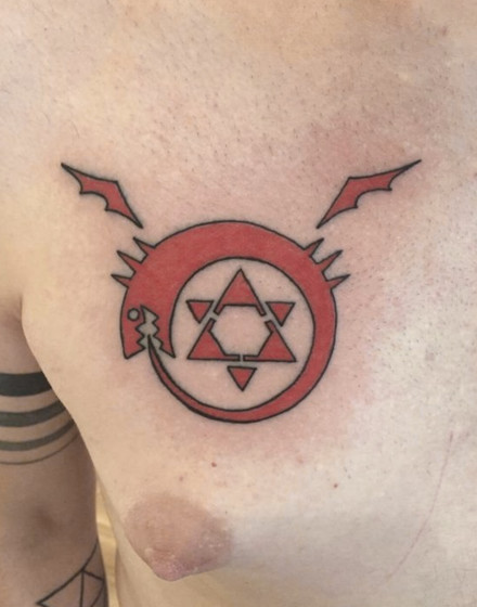 Anime “Fullmetal Alchemist” Ouroboros Tattoo