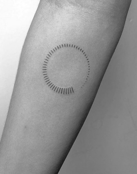 Minimalist Ouroboros Tattoo