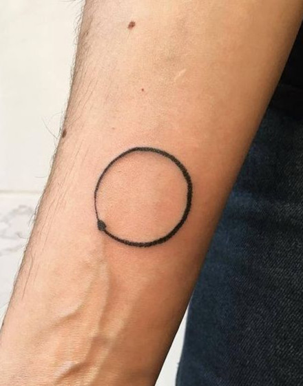 Minimalist Ouroboros Tattoo