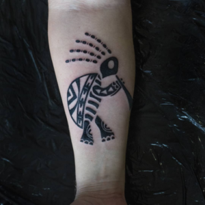 Unusual turtle tattoo