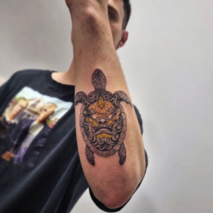 Unusual turtle tattoo