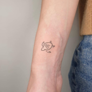 Small turtle tattoo
