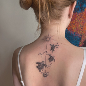 Unusual turtle tattoo