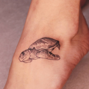 Small turtle tattoo