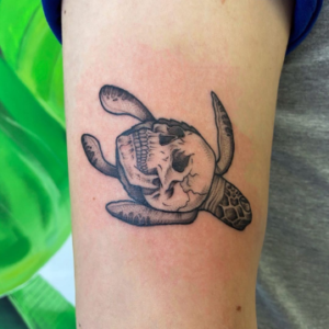 Unusual turtle tattoo