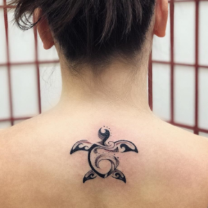 Abstract turtle tattoo
