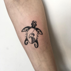 Abstract turtle tattoo